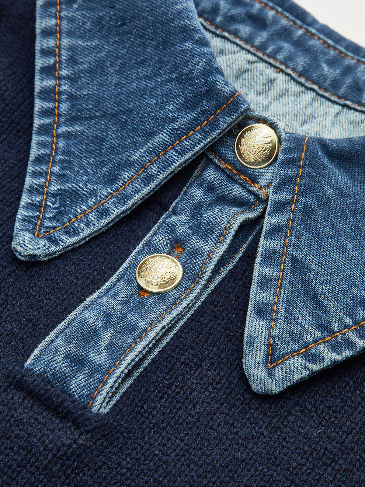 Yasmin | Eleganter 2-in-1 Pullover mit Jeanskragen