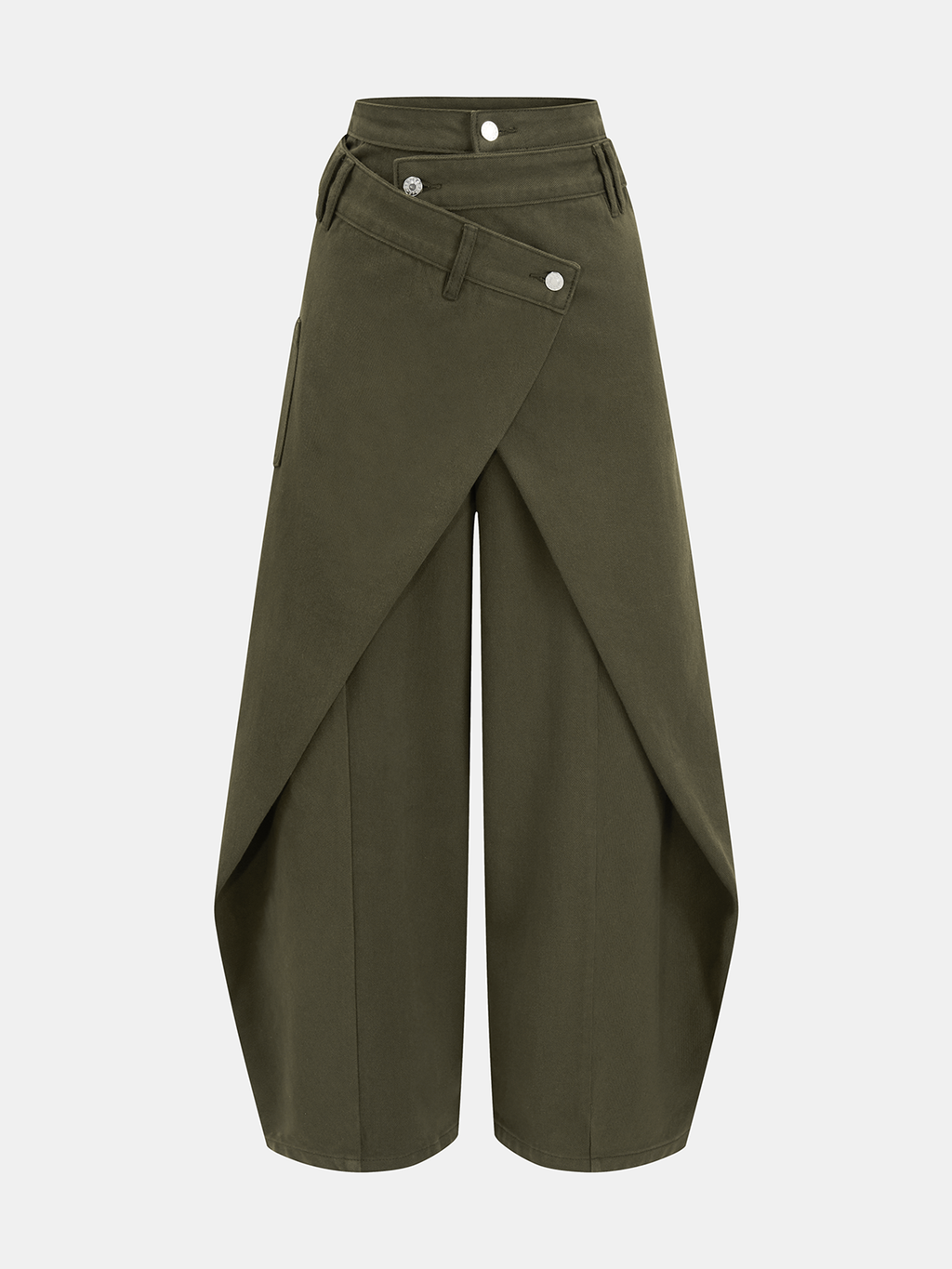 Lira | Damen-Jeans mit Cross-Over-Bund und weitem Bein