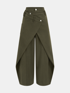 Lira | Damen-Jeans mit Cross-Over-Bund und weitem Bein