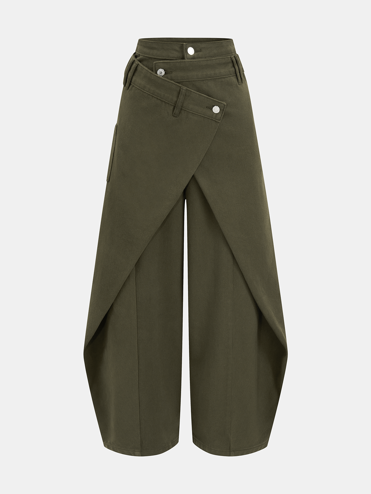Lira | Damen-Jeans mit Cross-Over-Bund und weitem Bein
