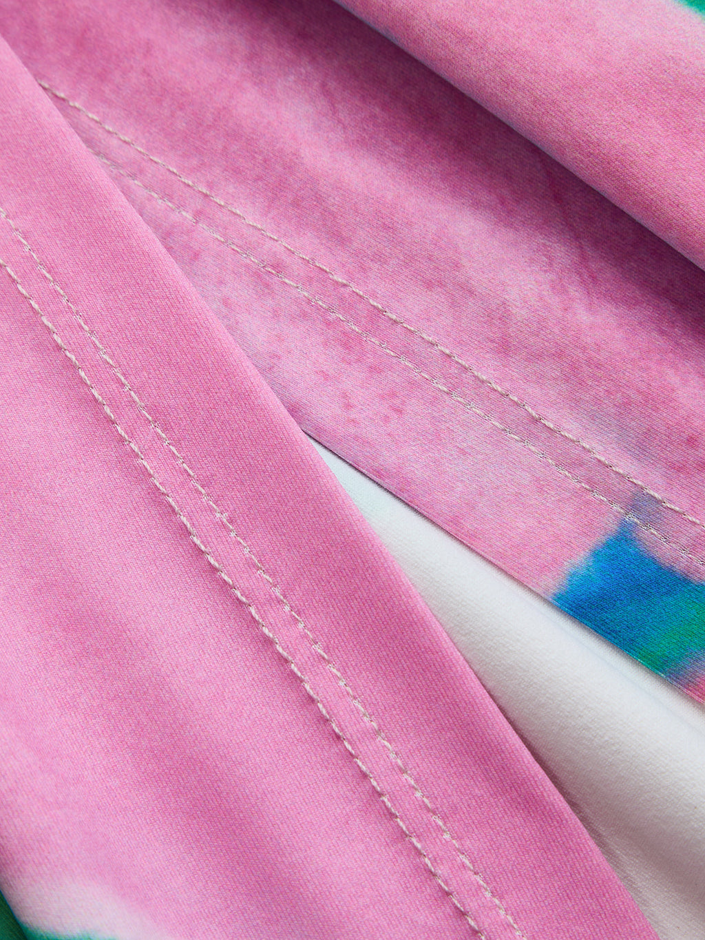 Nali | Maxikleid mit Twist-Detail, Cut-outs und Batikmuster – ärmellos
