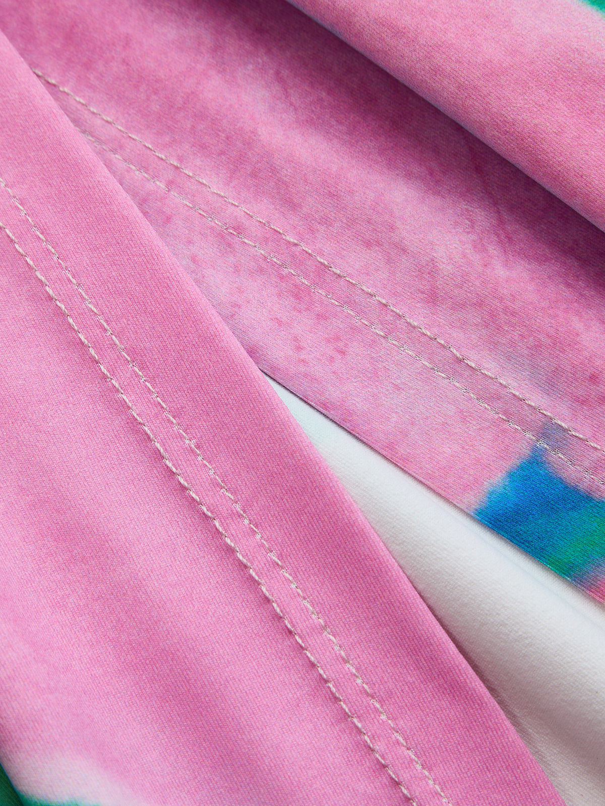 Nali | Maxikleid mit Twist-Detail, Cut-outs und Batikmuster – ärmellos