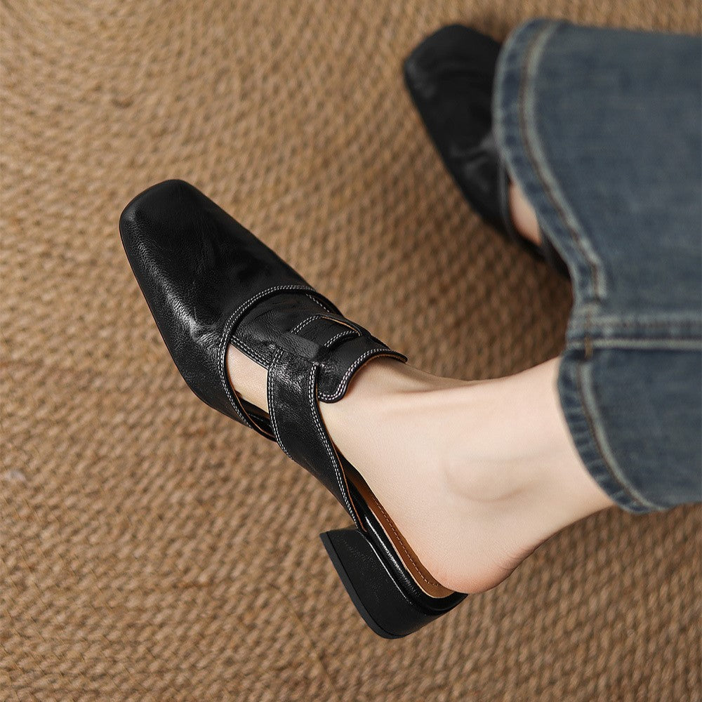 Rosel Leder-Mules mit quadrater Zehenform – Isabels Modehaus (Bild 9)