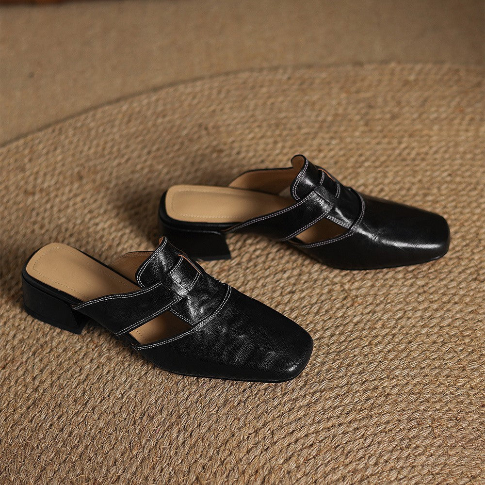 Rosel Leder-Mules mit quadrater Zehenform – Isabels Modehaus (Bild 10)