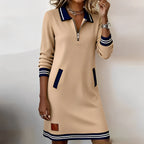Elora™ - Schickes Langärmeliges Baumwollkleid – Isabels Modehaus (Bild 3)