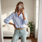 Clara | Weiche Rüschenbluse – Isabels Modehaus