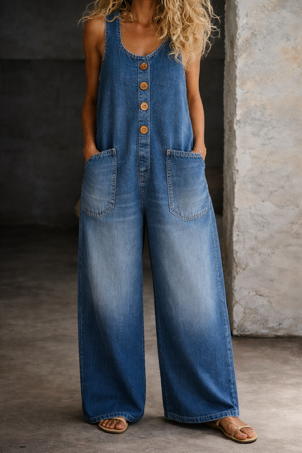 Saylor | Vintage gewaschene Denim-Latzhose – Isabels Modehaus (Bild 2)