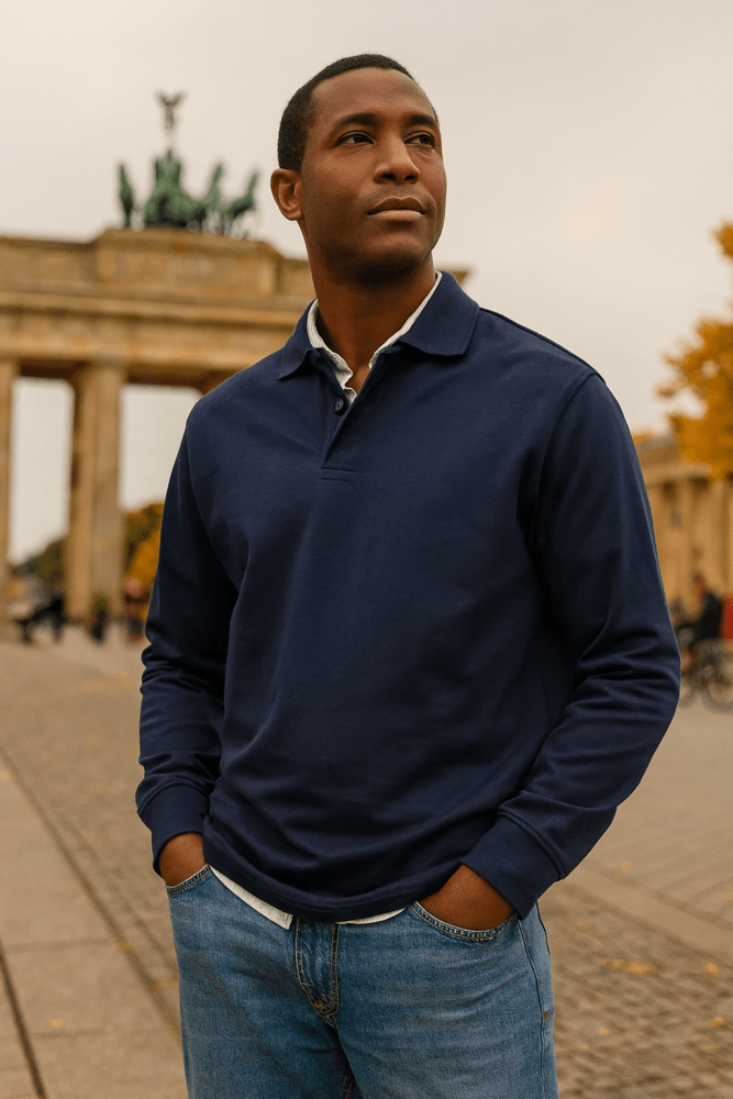 Felix | Luxus Langarm-Poloshirt – Isabels Modehaus