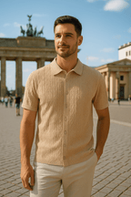 Menno | Kurzärmeliges Strickhemd – Isabels Modehaus