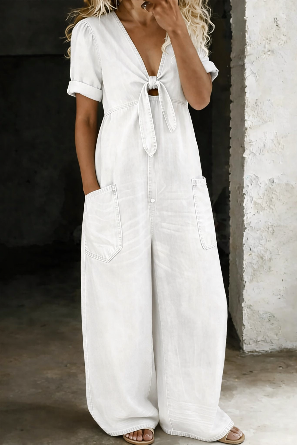 Maya | Overall mit V-Ausschnitt und kurzen Ärmeln – Isabels Modehaus (Bild 6)