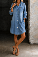 Donna | Lässiges elegantes Jeanshemd-Kleid – Isabels Modehaus (Bild 2)