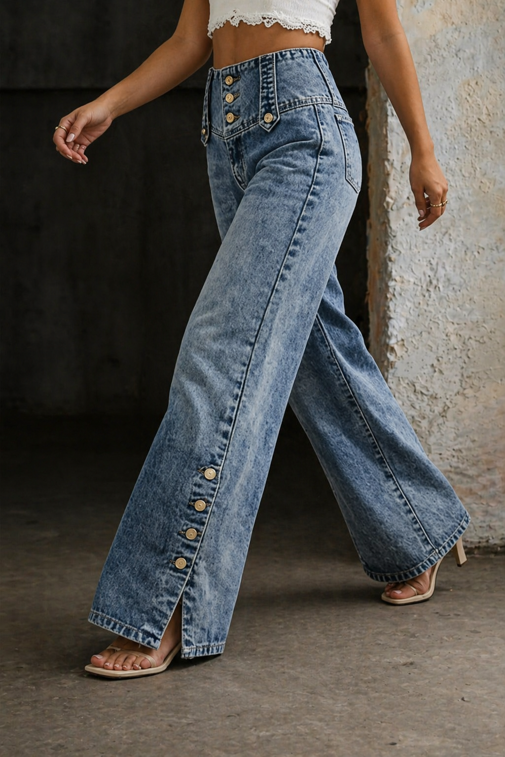 Mia | Hochtaillierte Schlitzjeans – Isabels Modehaus (Bild 3)