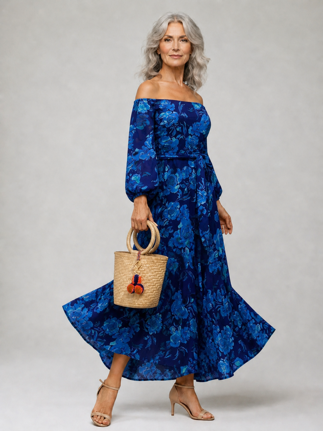 Francesca | Floral Langarmkleid – Isabels Modehaus