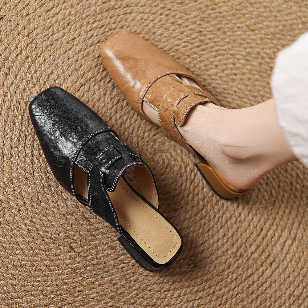 Rosel Leder-Mules mit quadrater Zehenform – Isabels Modehaus (Bild 15)