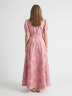 Xanthea | Kurzärmeliges, gebundenes, floral strukturiertes Maxikleid – Isabels Modehaus (Bild 3)