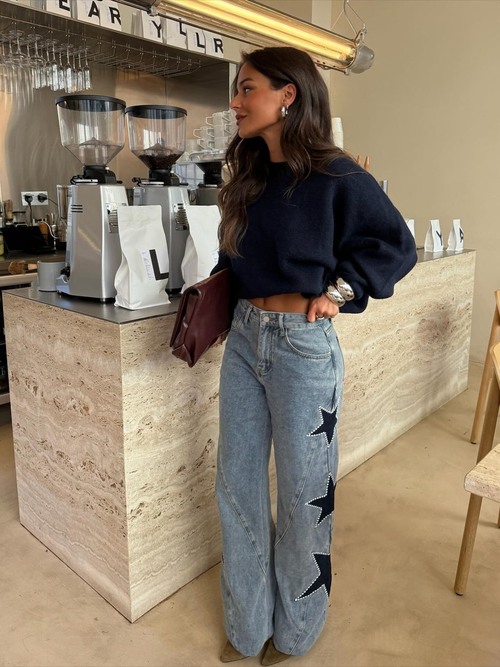 Megan | Wide-Leg-Jeans mit Sternen – Isabels Modehaus (Bild 7)
