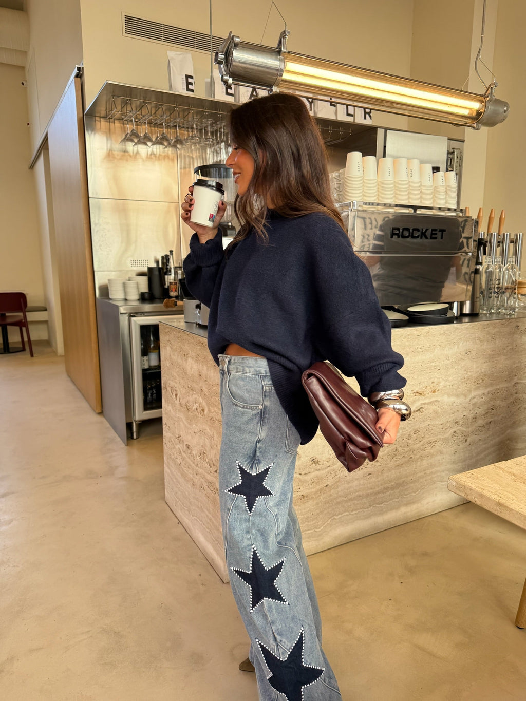 Megan | Wide-Leg-Jeans mit Sternen – Isabels Modehaus (Bild 3)