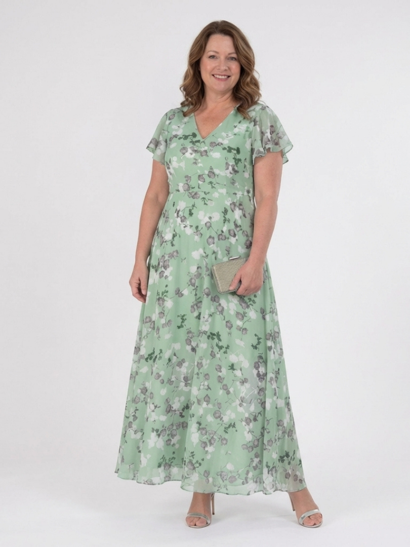 Ismeria | Florales Chiffon Maxikleid – Isabels Modehaus (Bild 5)