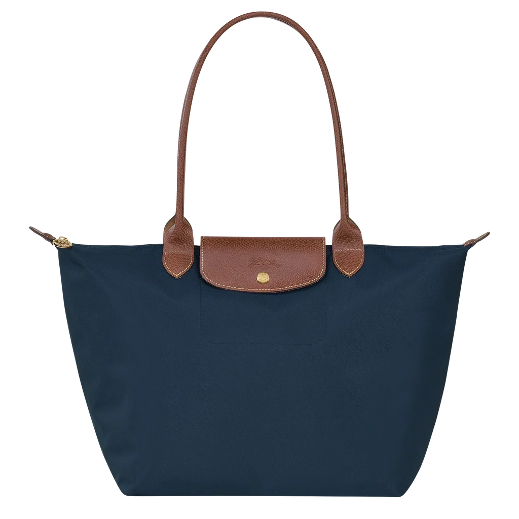 Zeitlose Shopper-Tasche Große, Marineblau