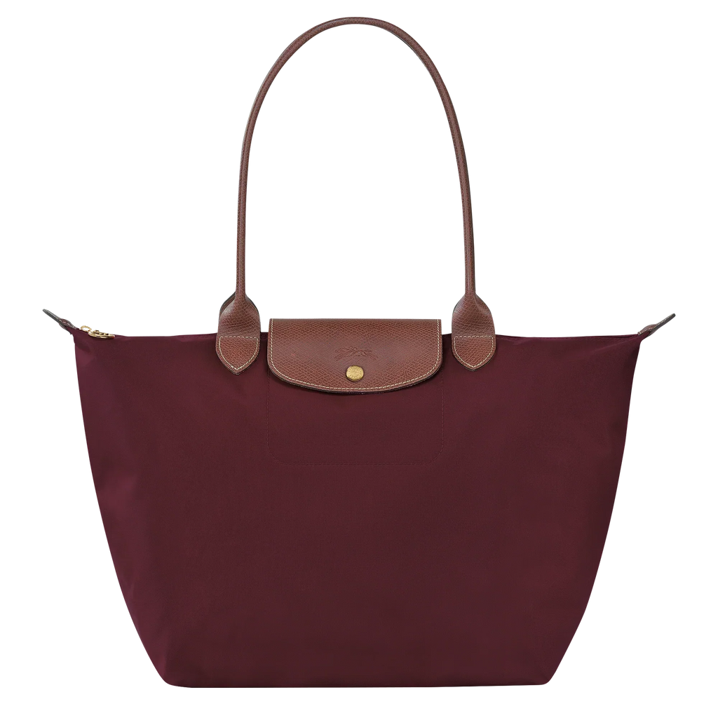 Zeitlose Shopper-Tasche Große, Burgunderrot