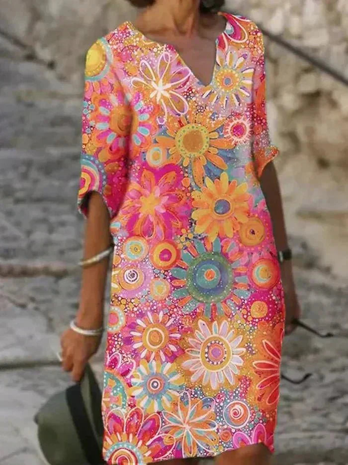 Nira | Lebhaftes Blumen-Midi-Kleid – Isabels Modehaus (Bild 3)