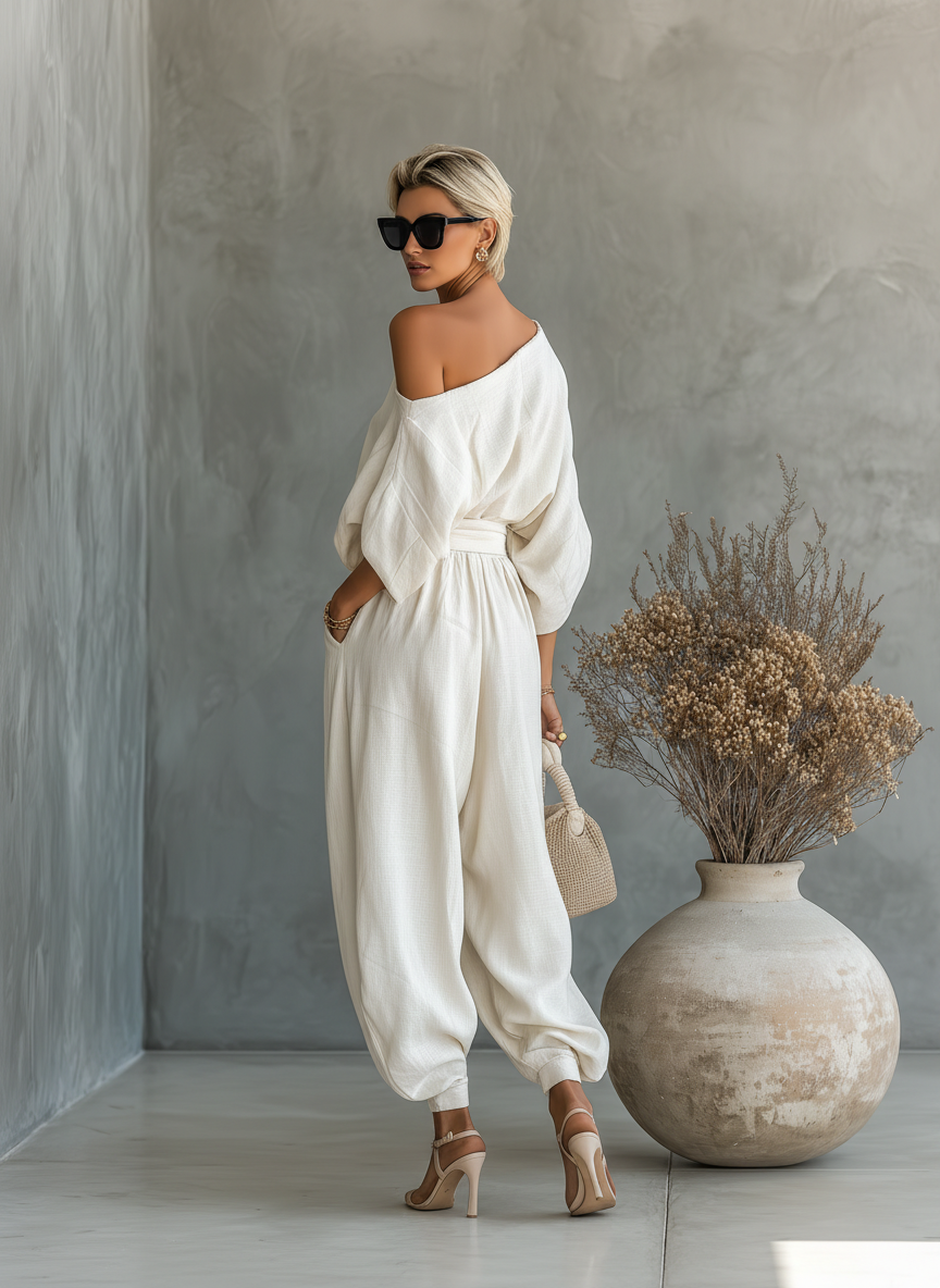 Traudel | Leinen Set Off-Shoulder Hose – Isabels Modehaus (Bild 5)