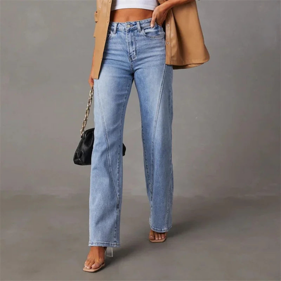Weite Jeans mit hoher taille – Isabels Modehaus