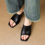 Virelle Curve Leder Mules mit Absatz – Isabels Modehaus (Bild 10)
