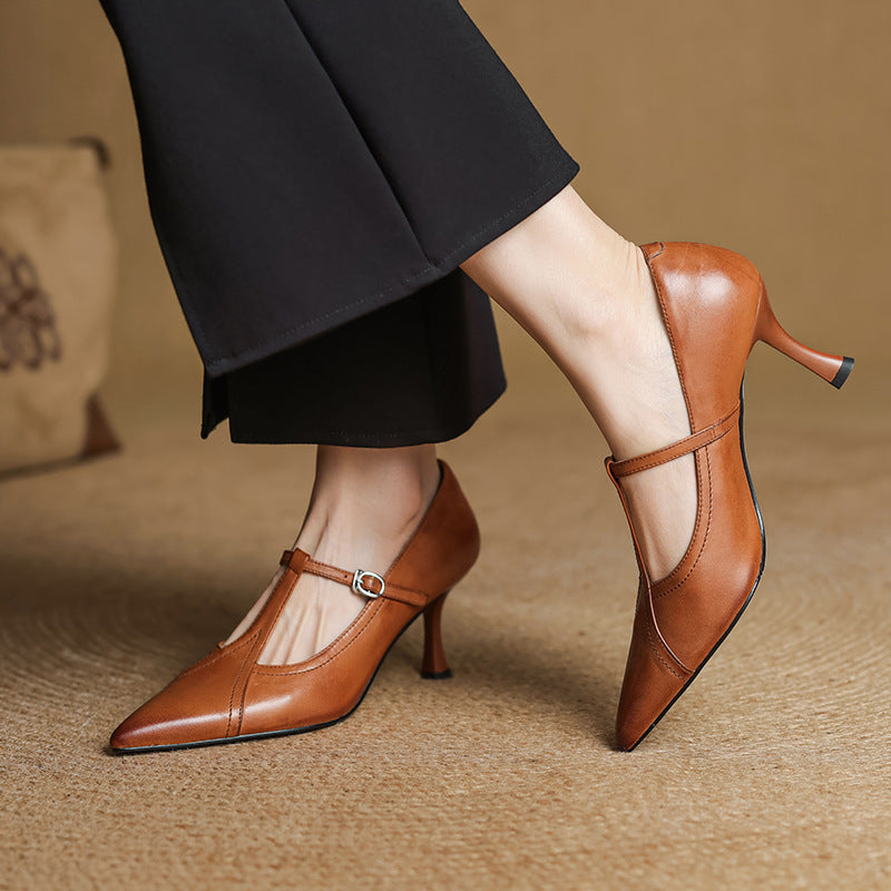 Aveline Leder T-Riemen Pumps – Isabels Modehaus (Bild 2)