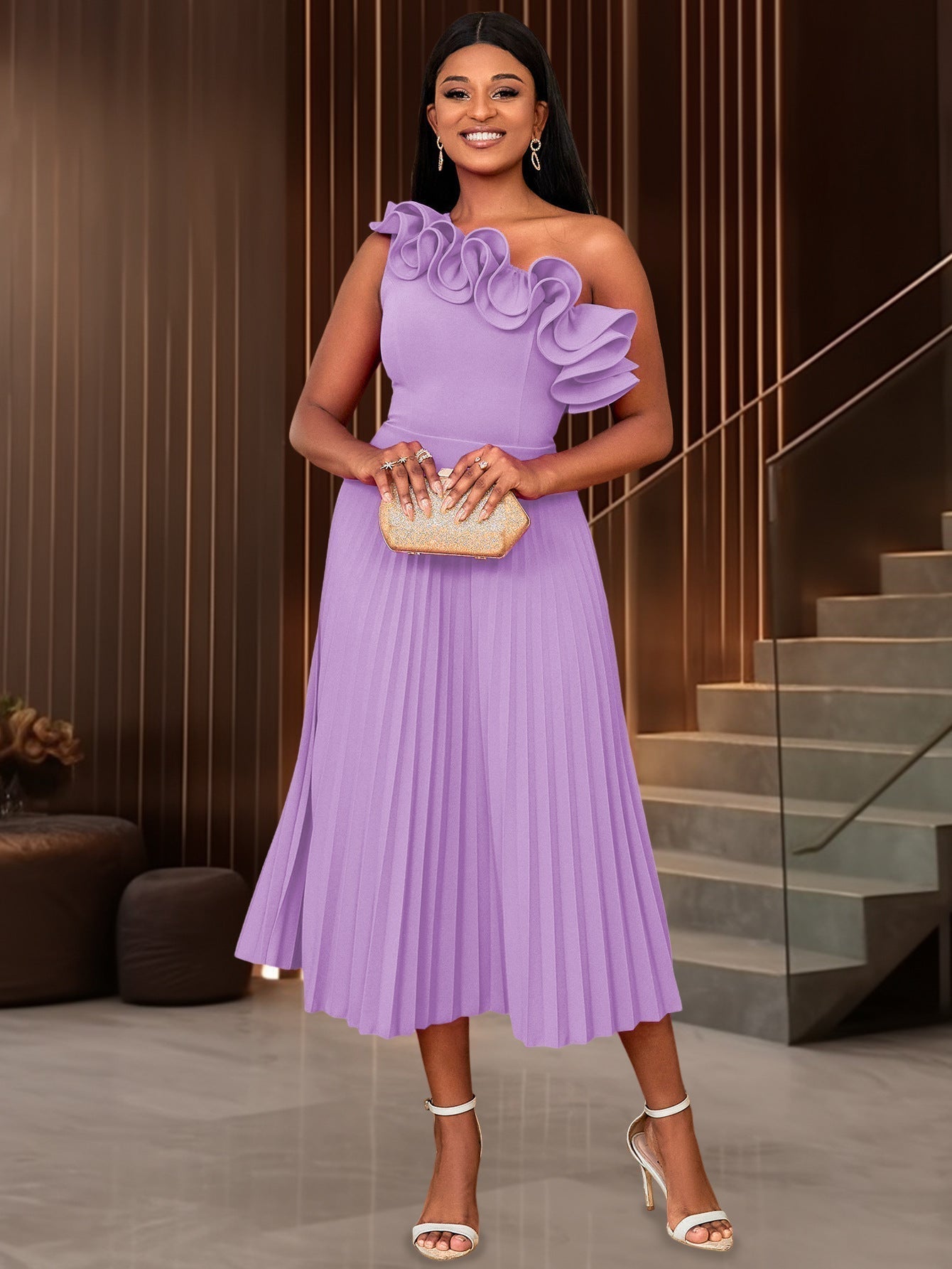 Adi™ - Couture Asymmetrisches Ein-Schulter-Abendkleid – Isabels Modehaus (Bild 5)