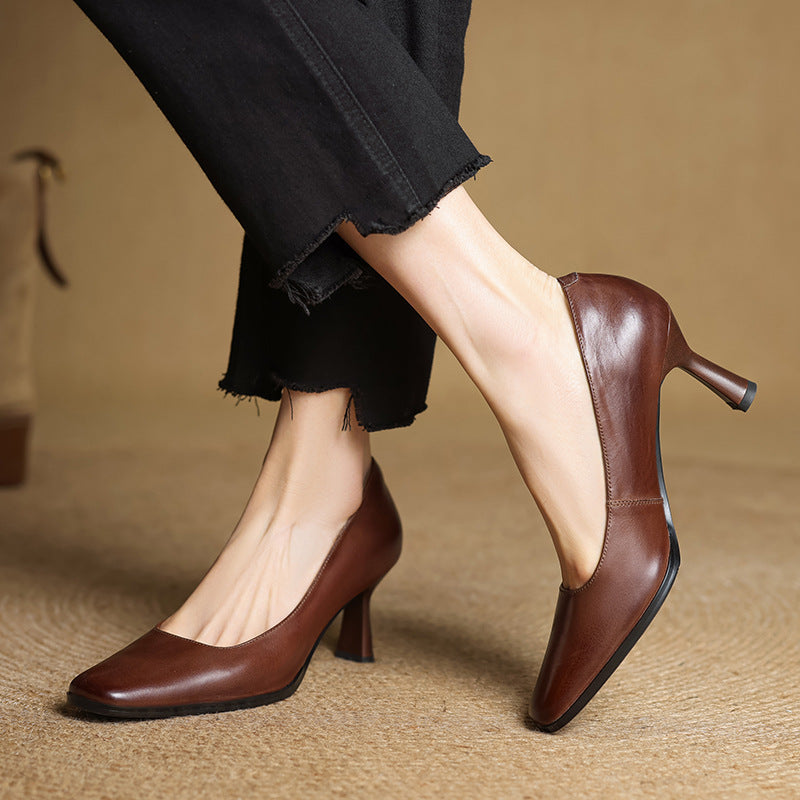 Elviera Quadratische Lederpumps – Isabels Modehaus (Bild 9)