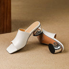 Virelle Curve Leder Mules mit Absatz – Isabels Modehaus (Bild 5)