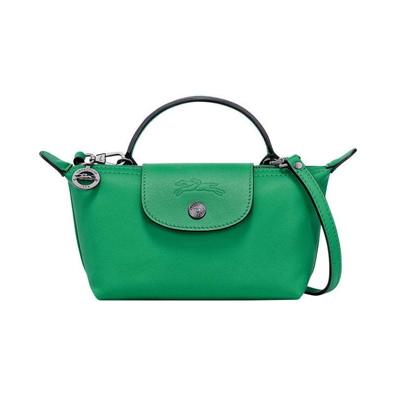 Mini-Leder Longchamp Tasche - Grün – Isabels Modehaus