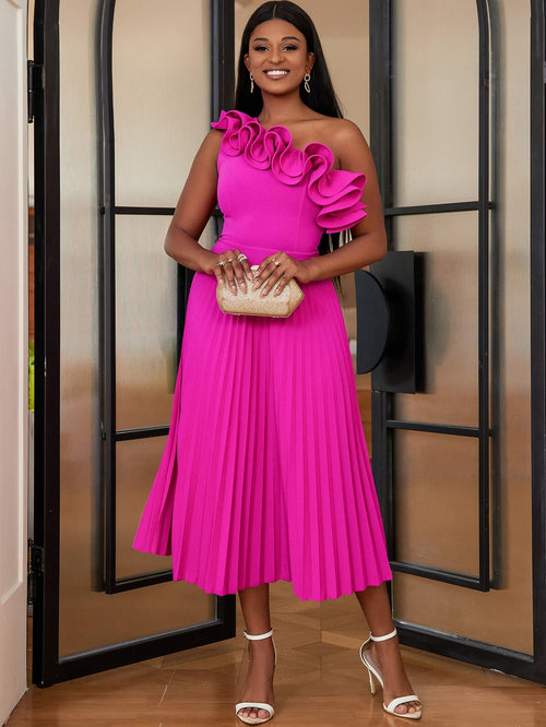Adi™ - Couture Asymmetrisches Ein-Schulter-Abendkleid – Isabels Modehaus