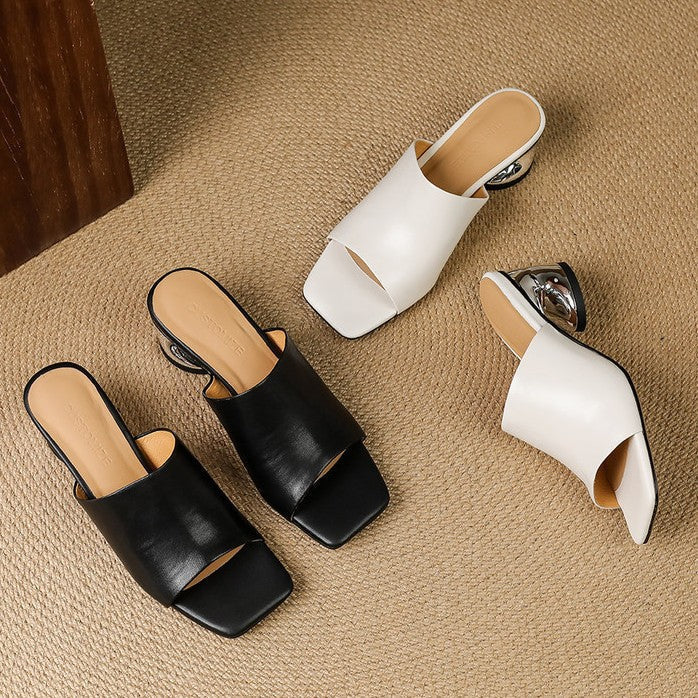 Virelle Curve Leder Mules mit Absatz – Isabels Modehaus (Bild 15)