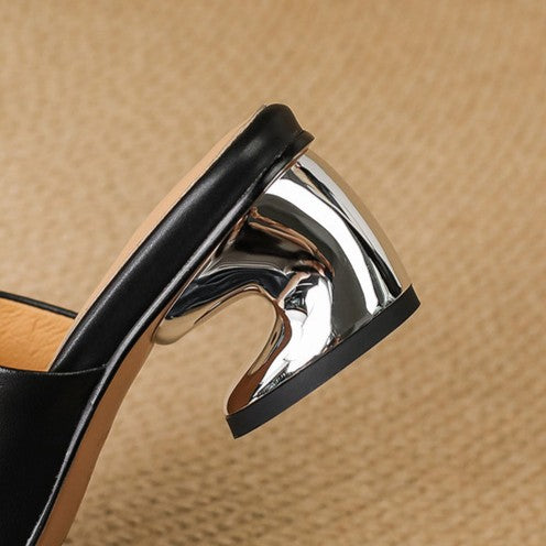 Virelle Curve Leder Mules mit Absatz – Isabels Modehaus (Bild 13)