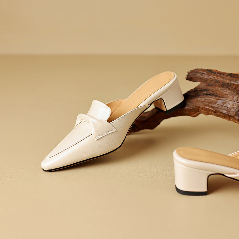 Marloe Spitz zulaufende Leder-Mules – Isabels Modehaus (Bild 7)
