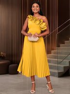Adi™ - Couture Asymmetrisches Ein-Schulter-Abendkleid – Isabels Modehaus (Bild 8)