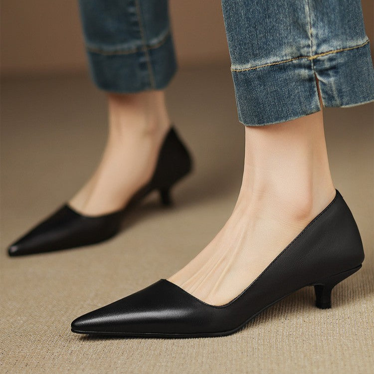 Orlisse Leder Kitten Heel Pumps – Isabels Modehaus