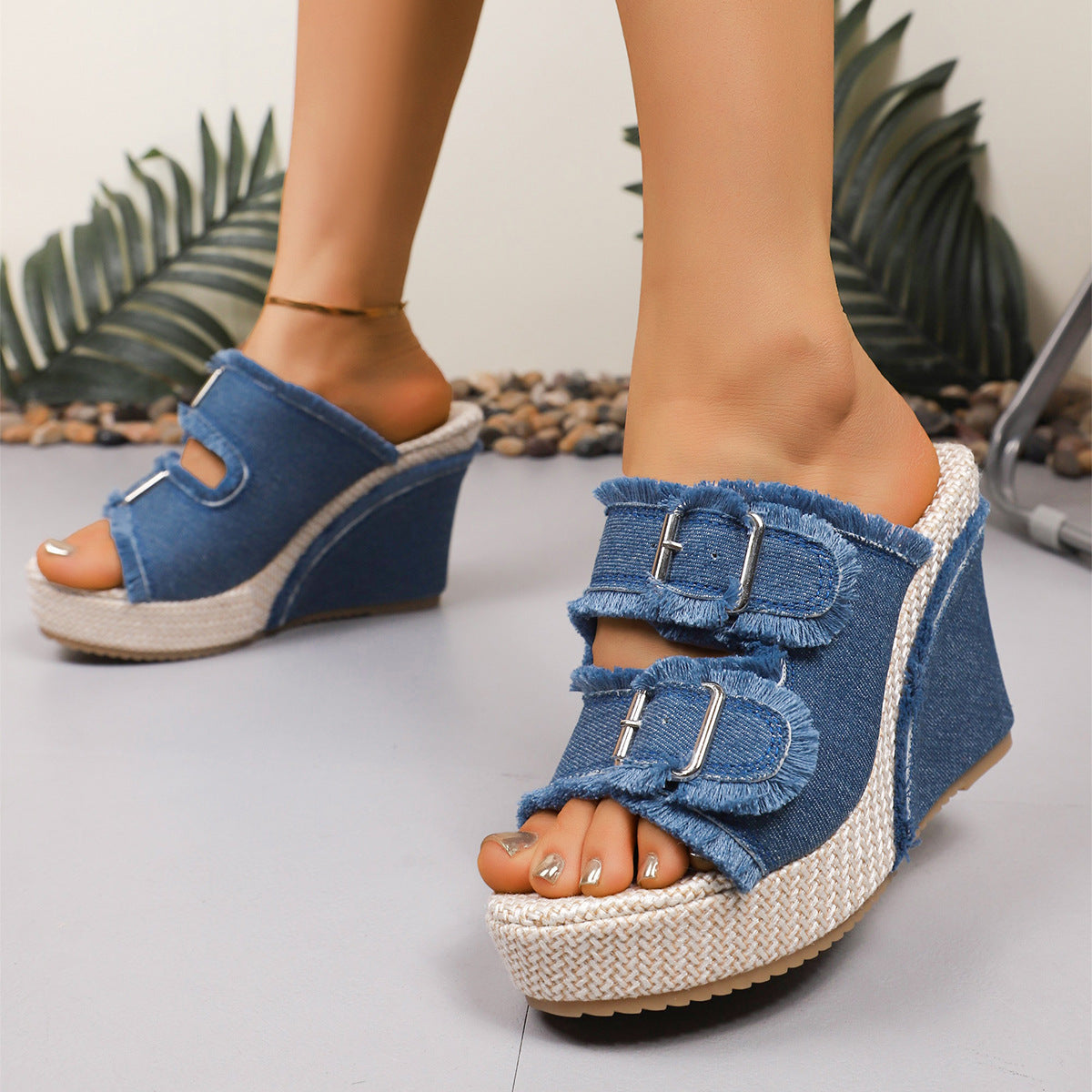 Atelier | Frayed Edge Wedge Sandalen – Isabels Modehaus (Bild 8)