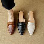 Marloe Spitz zulaufende Leder-Mules – Isabels Modehaus (Bild 4)