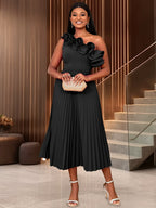 Adi™ - Couture Asymmetrisches Ein-Schulter-Abendkleid – Isabels Modehaus (Bild 11)