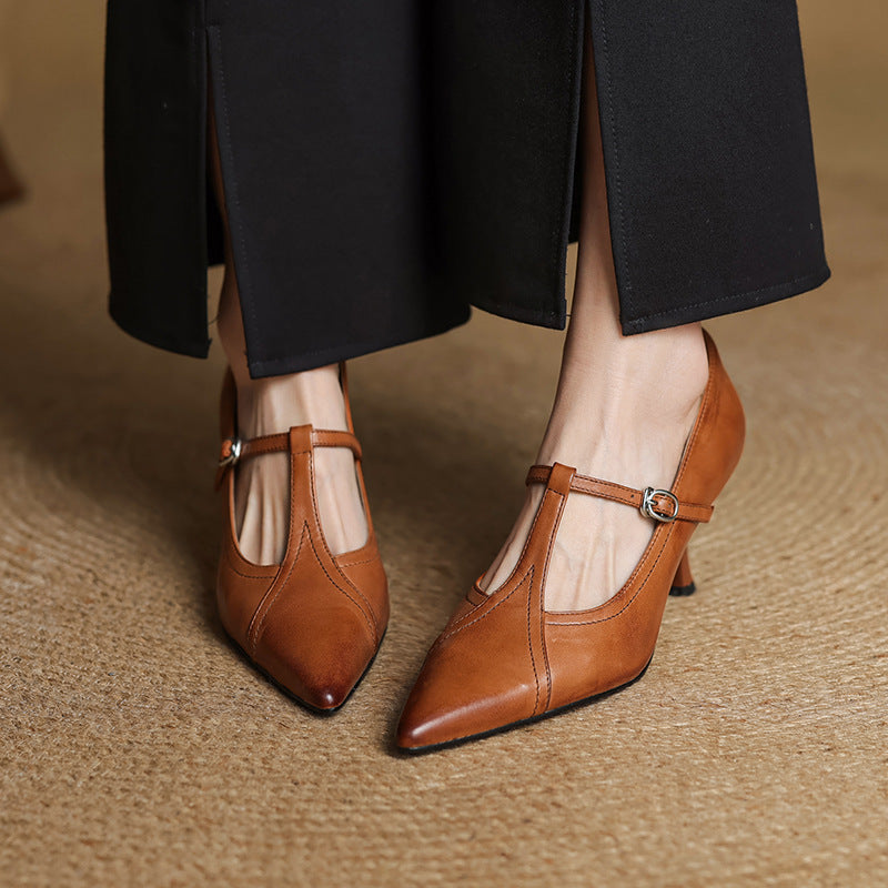 Aveline Leder T-Riemen Pumps – Isabels Modehaus (Bild 3)