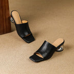 Virelle Curve Leder Mules mit Absatz – Isabels Modehaus (Bild 14)