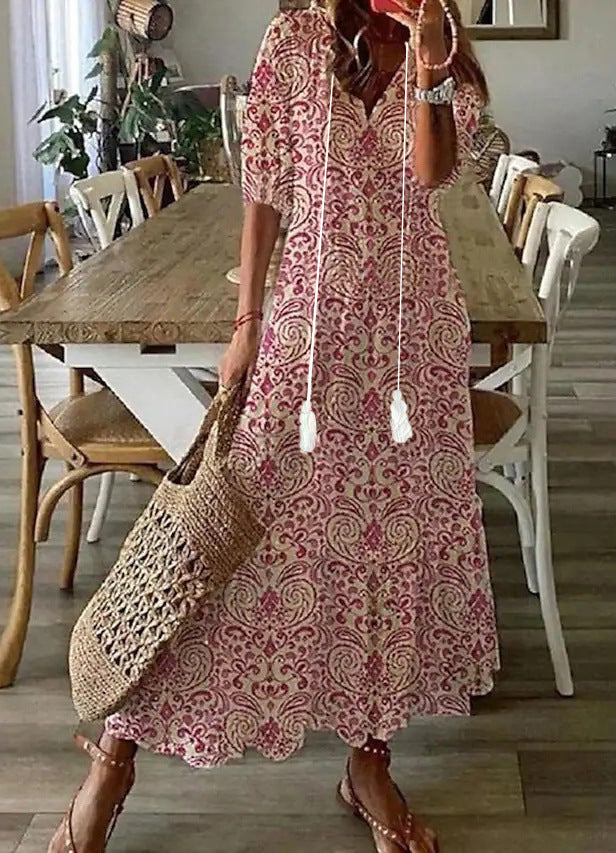 Amalia | Boho Vintage Sommer Maxikleid – Isabels Modehaus (Bild 8)