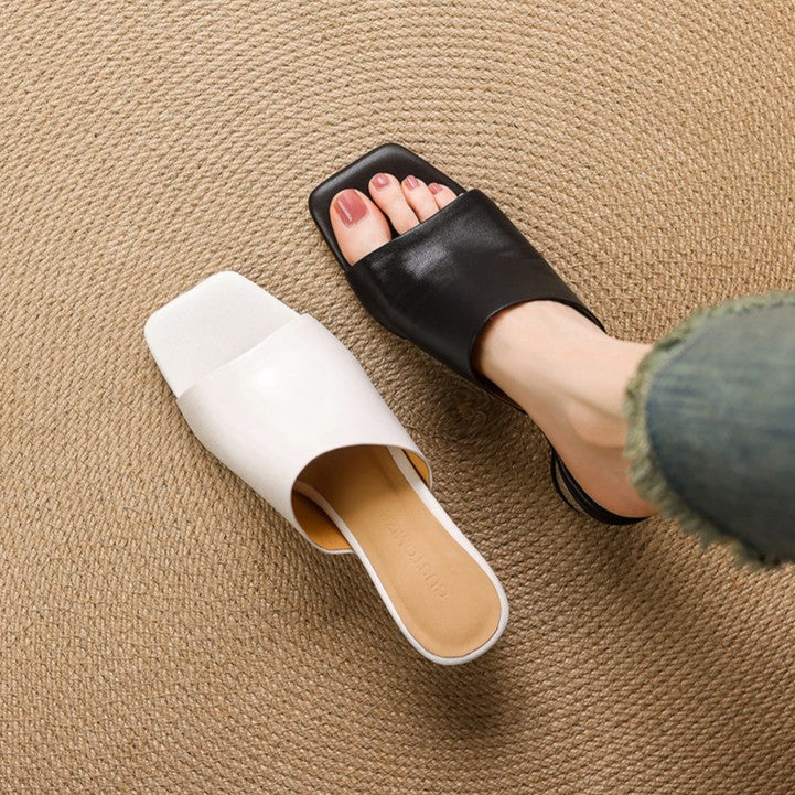Virelle Curve Leder Mules mit Absatz – Isabels Modehaus (Bild 6)