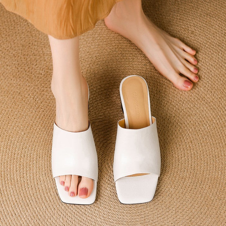 Virelle Curve Leder Mules mit Absatz – Isabels Modehaus (Bild 3)