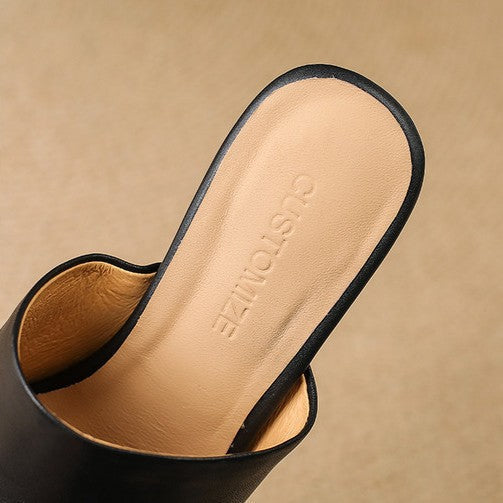Virelle Curve Leder Mules mit Absatz – Isabels Modehaus (Bild 12)