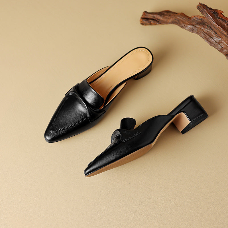 Marloe Spitz zulaufende Leder-Mules – Isabels Modehaus (Bild 10)