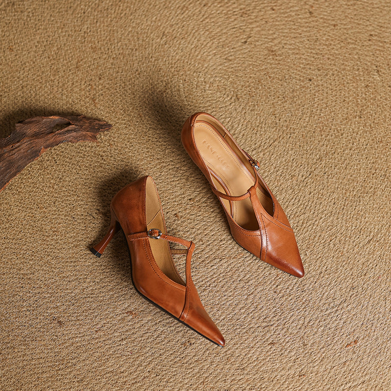 Aveline Leder T-Riemen Pumps – Isabels Modehaus (Bild 5)